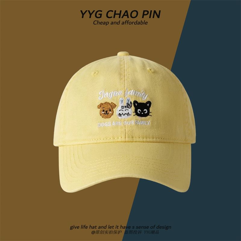 Baseball Cartoon Embroidered Cap
