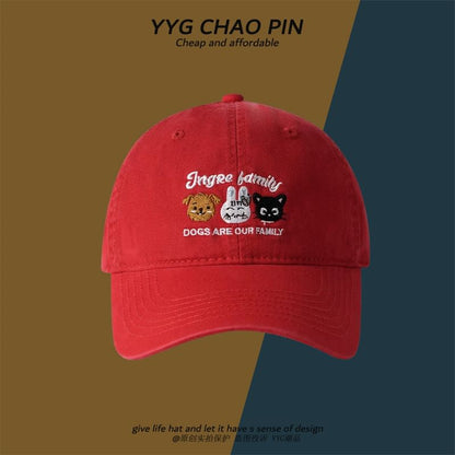Baseball Cartoon Embroidered Cap