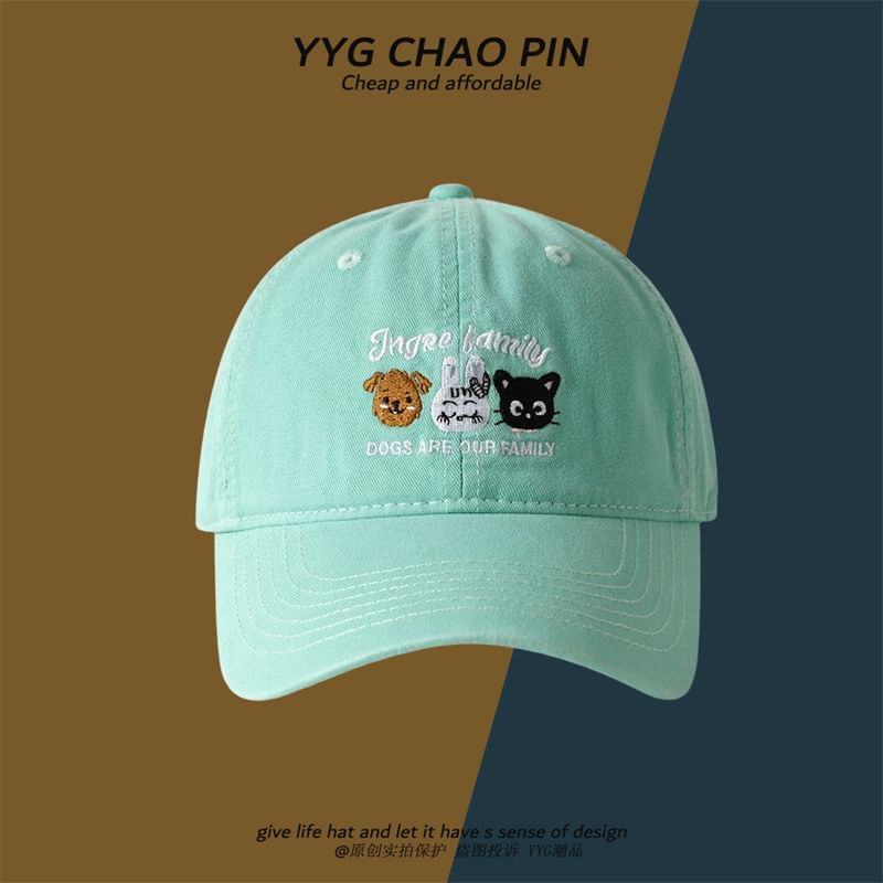 Baseball Cartoon Embroidered Cap