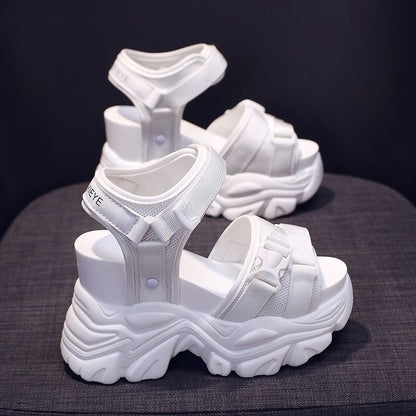 Buckled Platform Wedge Sandals