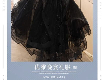 Mesh Evening Sequin A-Line Short-Sleeve Gown Plain