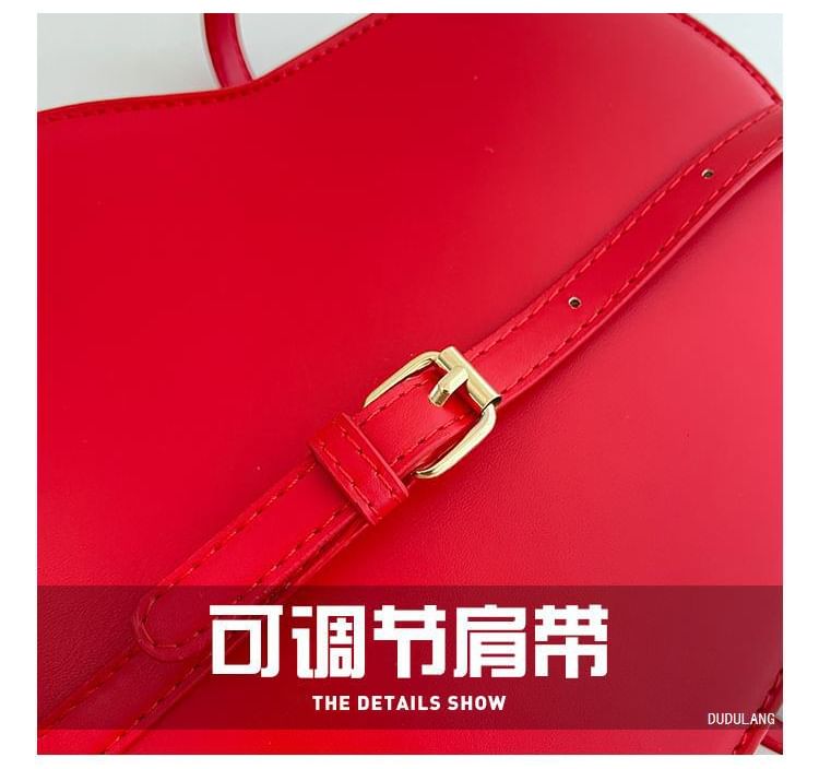 Strawberry Faux Leather Crossbody Bag