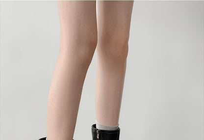 Platform Plain Buckled Short Boots