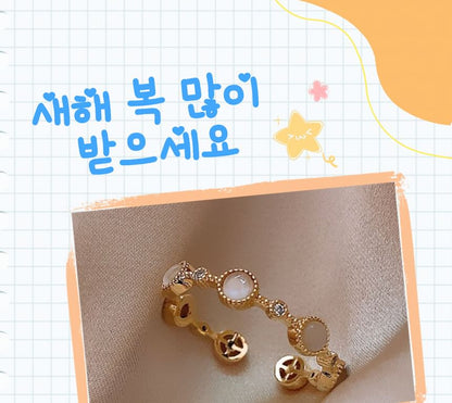 Faux Gemstone Rhinestone Alloy Open Ring (Various Designs)