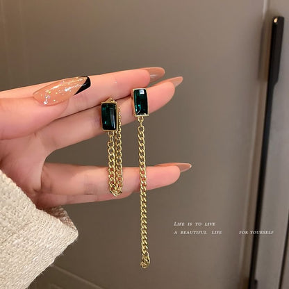 Rhinestone Chain Alloy Dangle Earring (Various Designs)