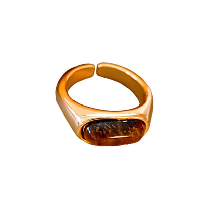 Faux Gemstone / Glaze Alloy Open Ring