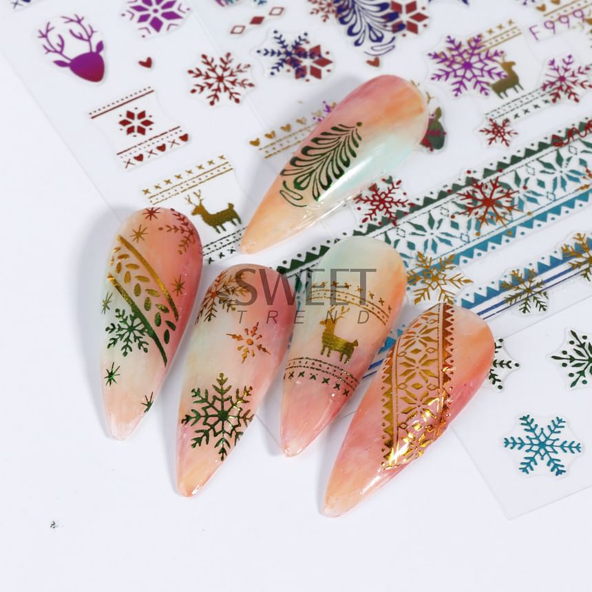 Christmas Nail Art Stickers (Various Designs)