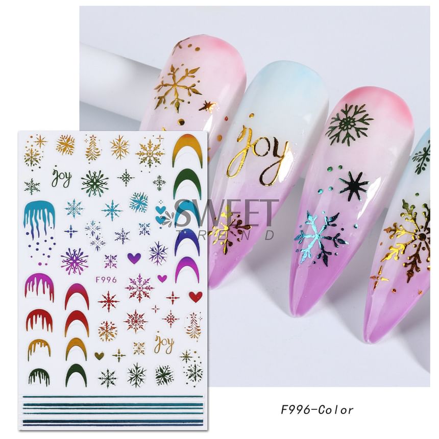 Christmas Nail Art Stickers (Various Designs)