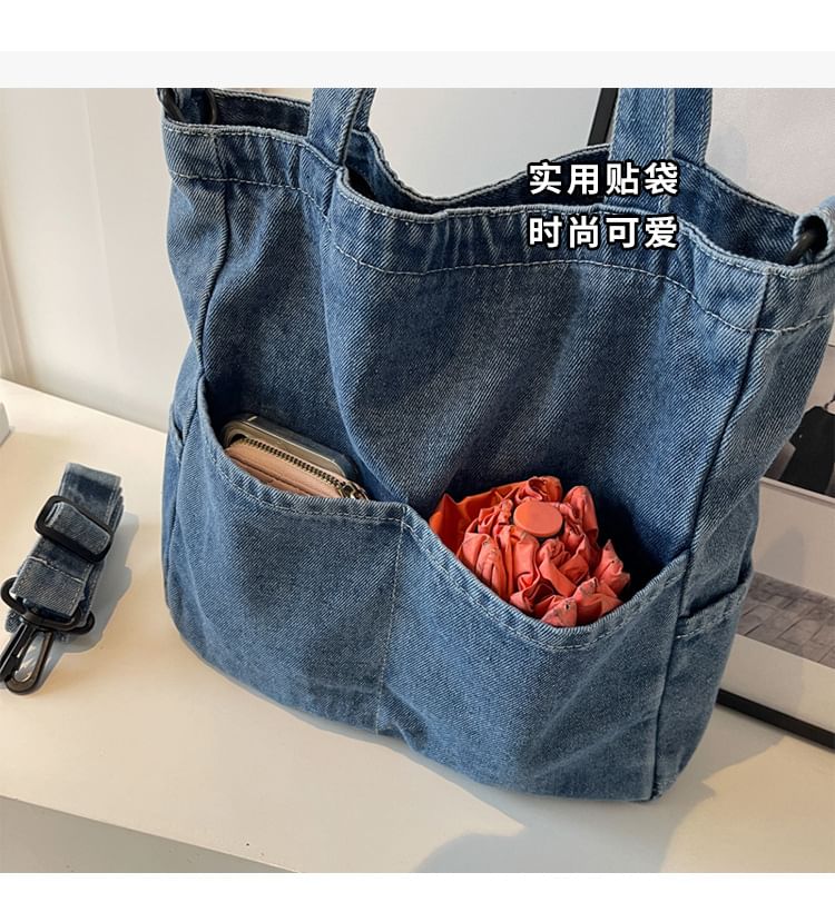 Crossbody Washed Denim Bag