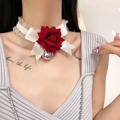 Rose Bell Tulle Choker