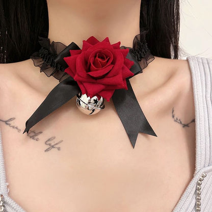 Rose Bell Tulle Choker