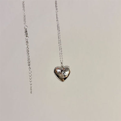 Metallic Heart Necklace