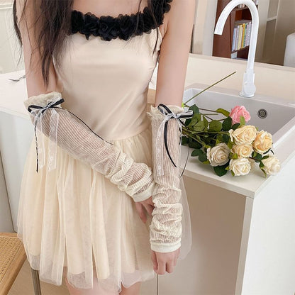 Ribbon Lace Arm Sleeves