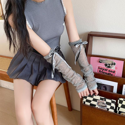Ribbon Lace Arm Sleeves