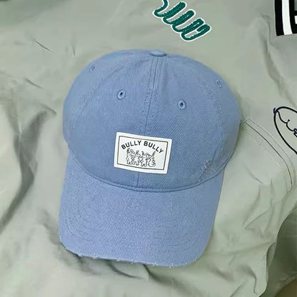 Applique Distressed Baseball Cap