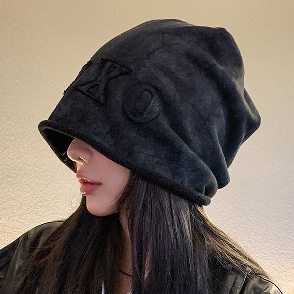 Tie Dye Lettering Applique Beanie