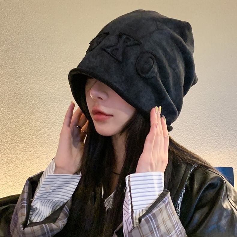 Tie Dye Lettering Applique Beanie