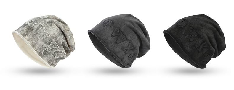 Tie Dye Lettering Applique Beanie