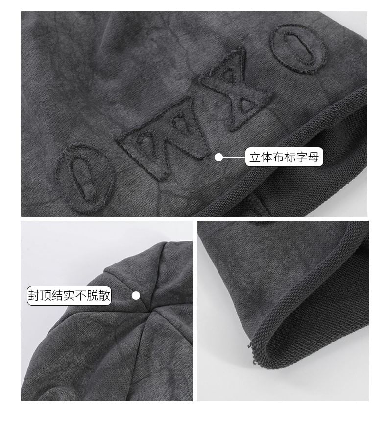 Tie Dye Lettering Applique Beanie