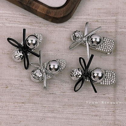 Bow Accent Alloy Hair Clip