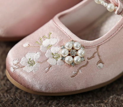 Wedge-Heel Mules Beaded