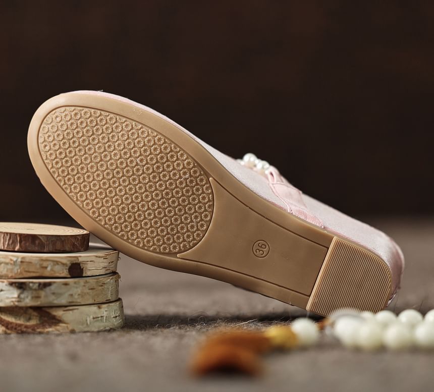 Wedge-Heel Mules Beaded