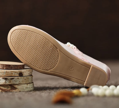 Wedge-Heel Mules Beaded