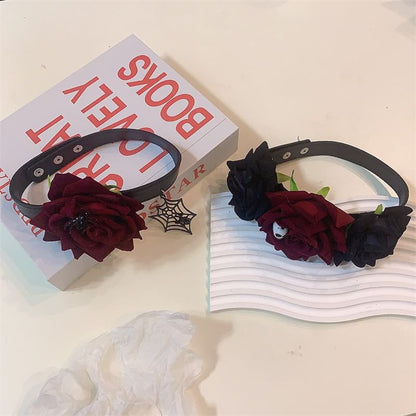 Halloween Rose Fabric Choker (Various Designs)