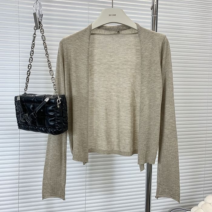 Classic Open Front Cardigan
