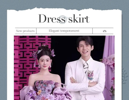 Gown Strapless Evening Mermaid Sequin Floral