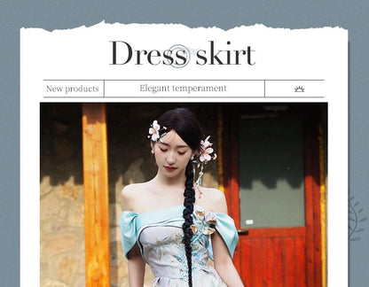 Floral Evening Sheath Off-Shoulder Gown Sleeveless Sequin