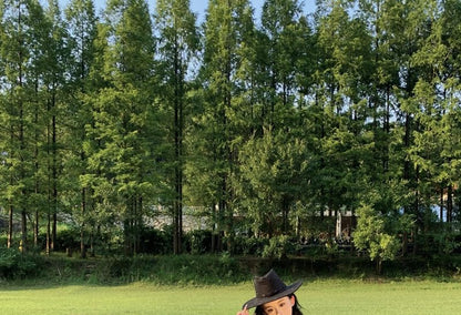 Set: Long-Sleeve V-Neck Plain Blouse + Tiered Mini A-Line Skirt