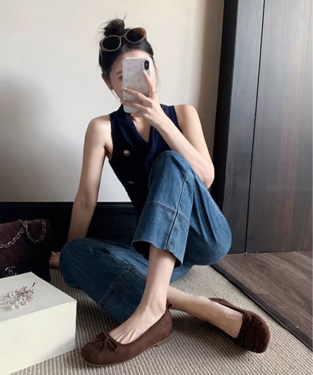 Bow Flats Square Toe