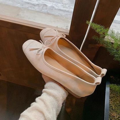 Bow Flats Square Toe