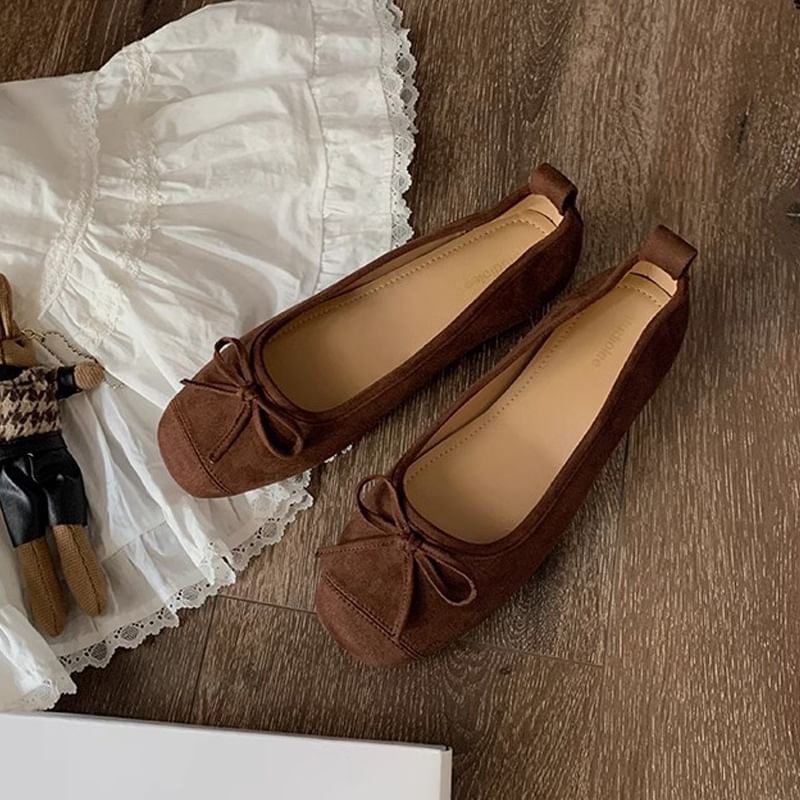 Bow Flats Square Toe