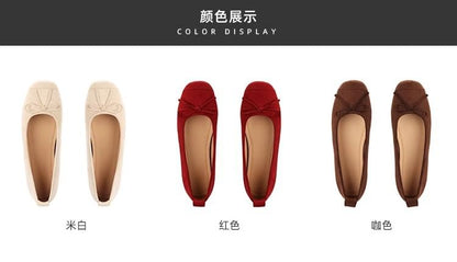 Bow Flats Square Toe