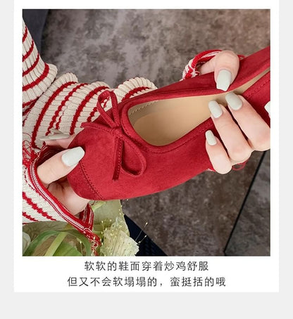 Bow Flats Square Toe