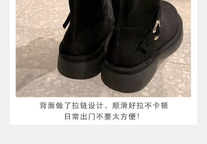 Boots Faux (Various Suede Buckled Designs)