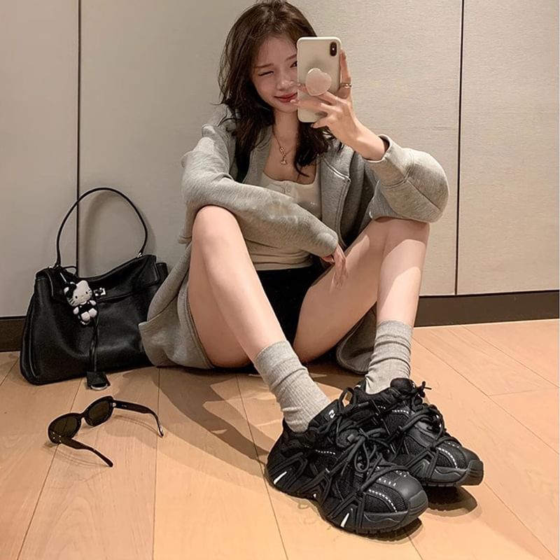 Sneakers Lace-Up Platform