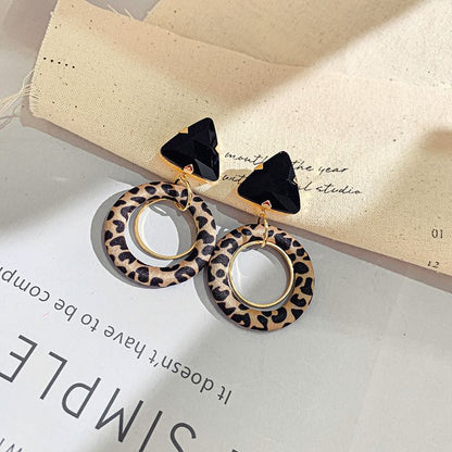 Print / Rhinestone Alloy Earring (Various Designs)