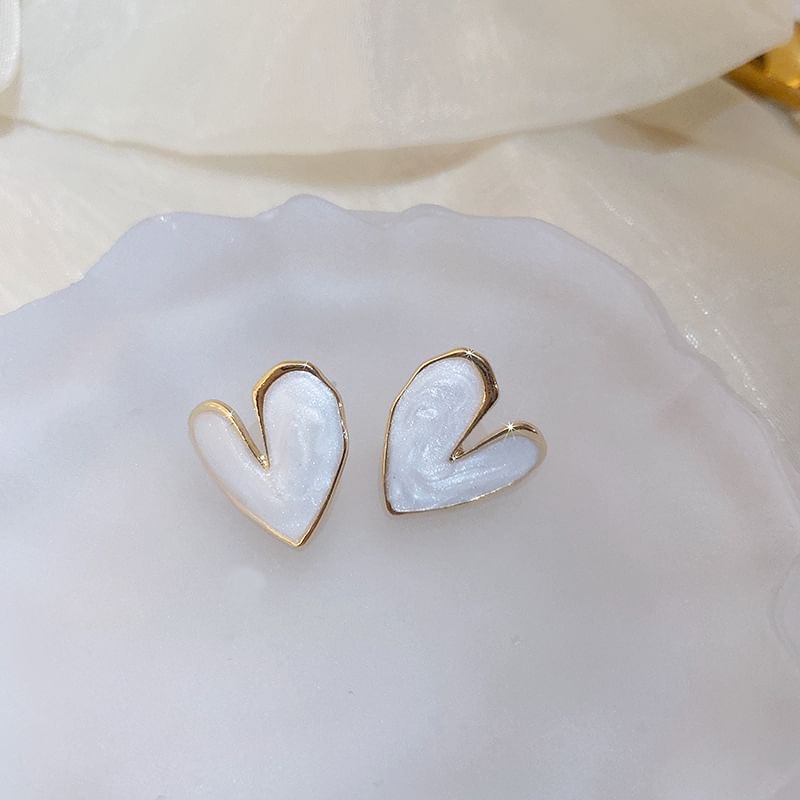 Butterfly Ear Cuff / Heart Glaze Alloy Stud Earring / Leaf Alloy Asymmetrical Dangle Earring