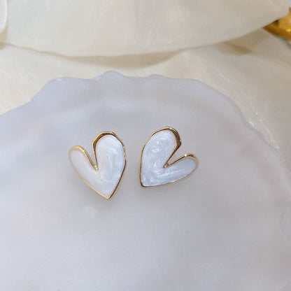 Butterfly Ear Cuff / Heart Glaze Alloy Stud Earring / Leaf Alloy Asymmetrical Dangle Earring