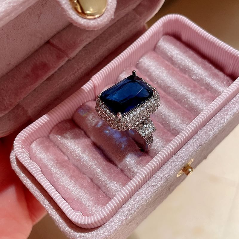 Rhinestone Alloy Ring (Various Designs)