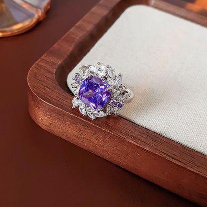 Rhinestone Alloy Ring (Various Designs)