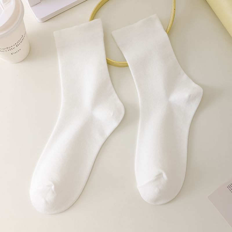 Plain  Crew Socks