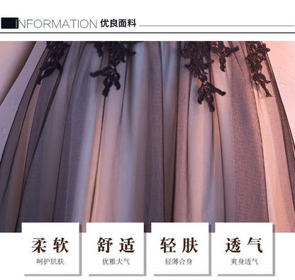 Sleeveless V-Neck Lace A-Line Evening Gown