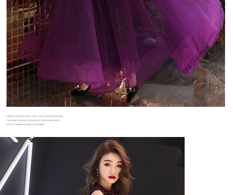 Sleeveless Round Neck Sequin Maxi A-Line Evening Dress