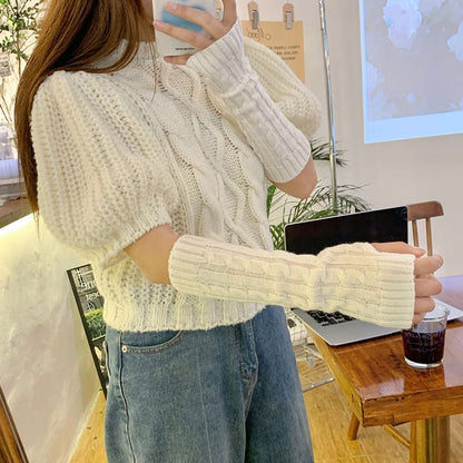 Plain Knit Arm Sleeves