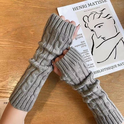 Plain Knit Arm Sleeves