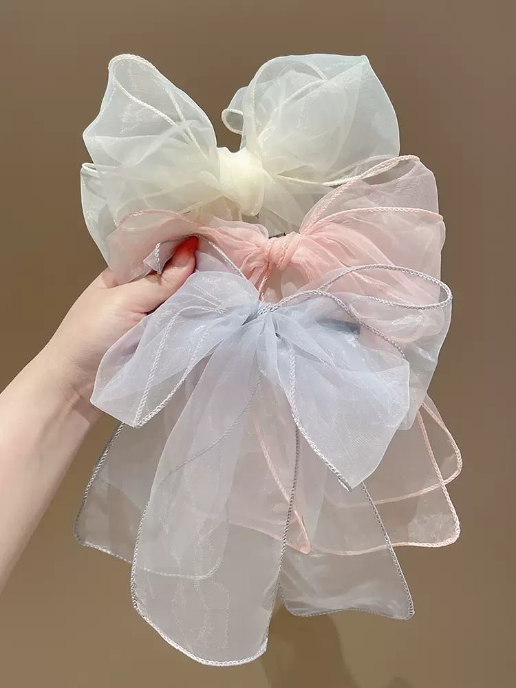 Plain Bow Mesh Headband